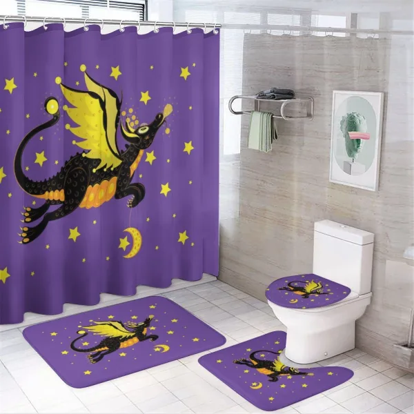 Moon and the Stars at Night on a shower curtain
