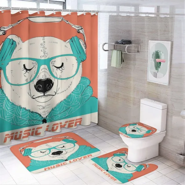 Music Lover Animal on a shower curtain