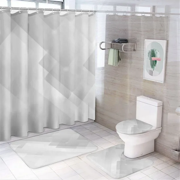 Perspective Stripes on a shower curtain
