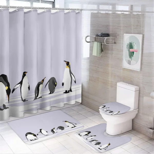 Polar Icy Land Winter on a shower curtain