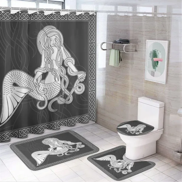Retro Celtic Borders on a shower curtain