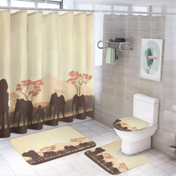 Safari Animal Elephant on a shower curtain