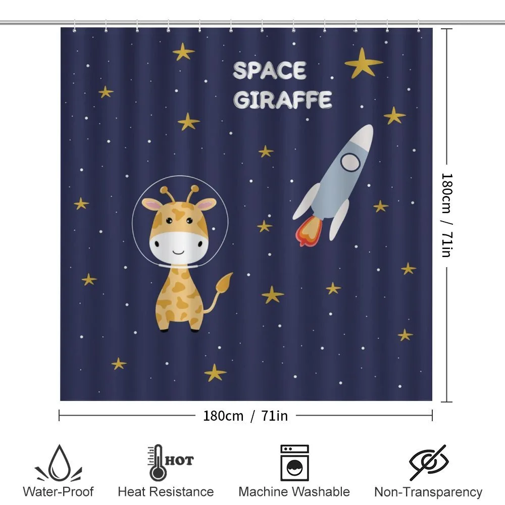 Space Giraffe and Rocket — Detail 2