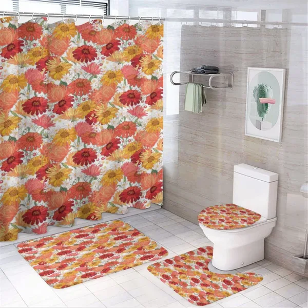 Spring Revival Blooms on a shower curtain