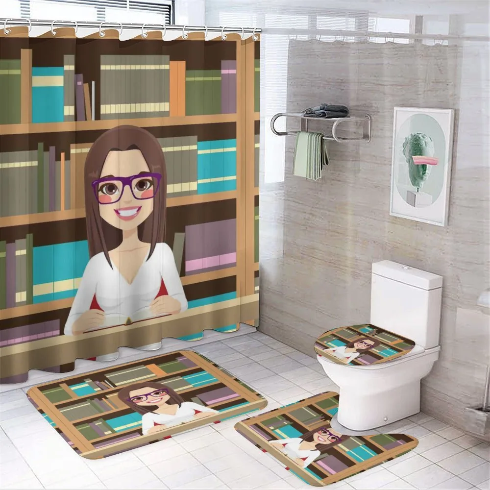 Student Girl Reading Book — Your design