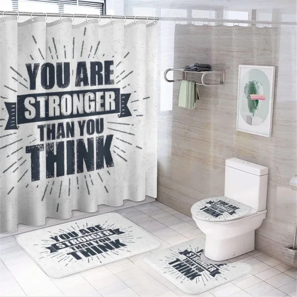 Urban Philosophical Message on a shower curtain