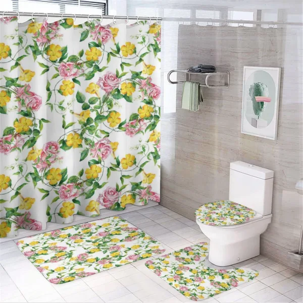 Bindweed Roses on a shower curtain