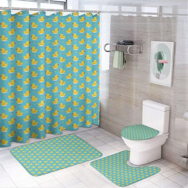 Cartoon Ducks on a shower curtain