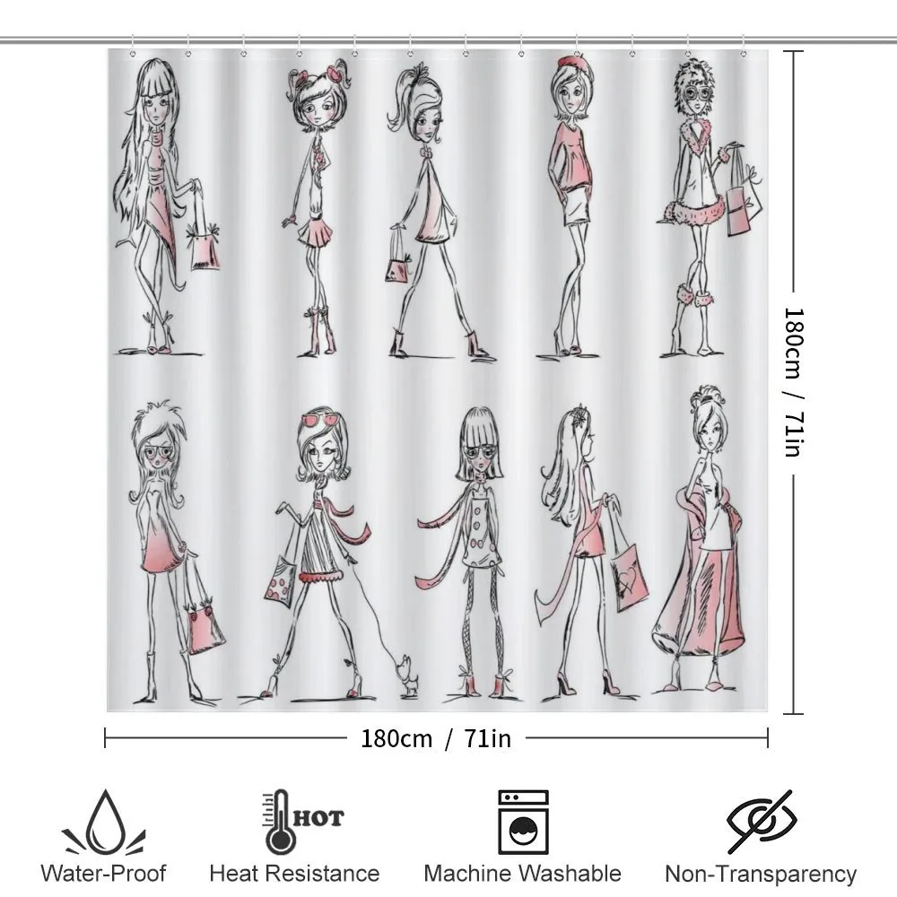 Cartoon Fashion Ladies — Detail 2