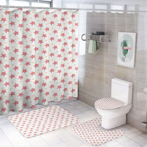 Cartoon Seashells on a shower curtain