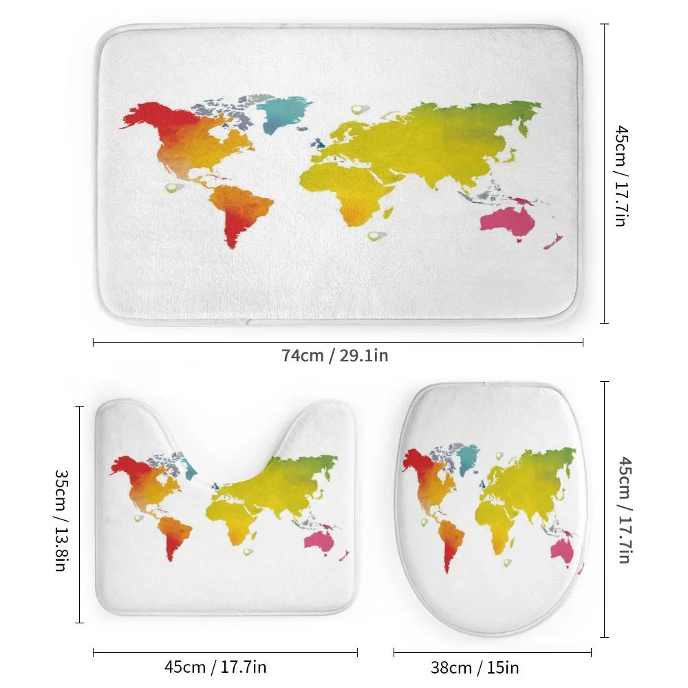 Continents World Watercolor — Detail 1