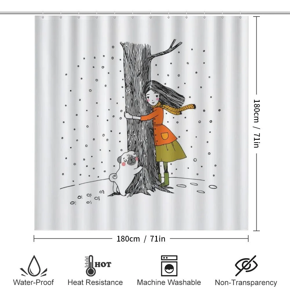 Girl Pug Hugging a Tree — Detail 2