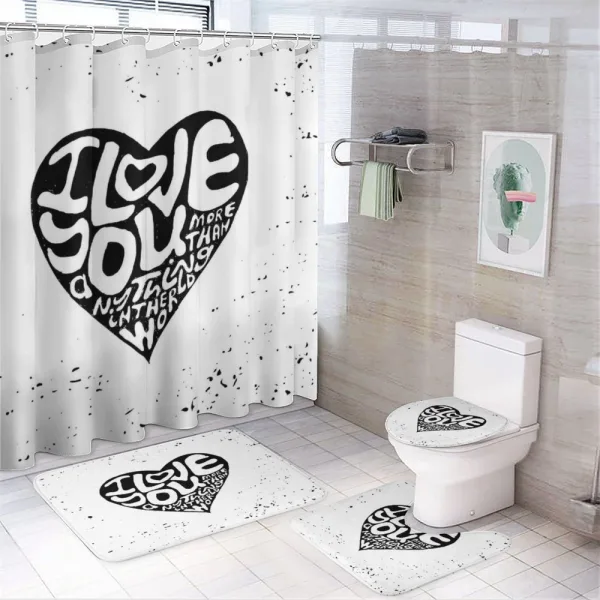 Grunge Art Heart on a shower curtain
