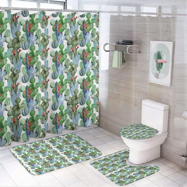 Hawaiian Summer Theme on a shower curtain