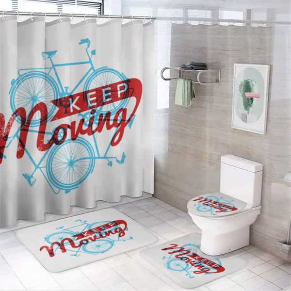 Hipster Lifestyle Words on a shower curtain