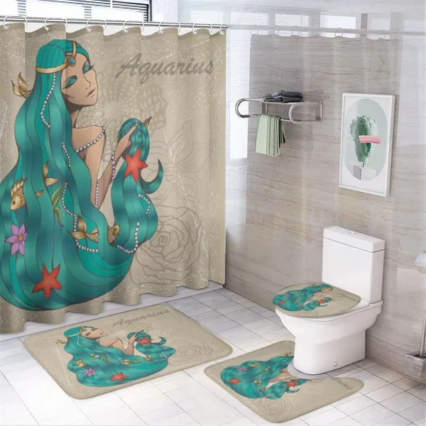 Lady Pearl Fish on a shower curtain