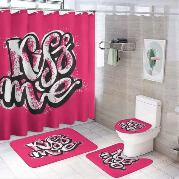 Modern Calligraphy on a shower curtain