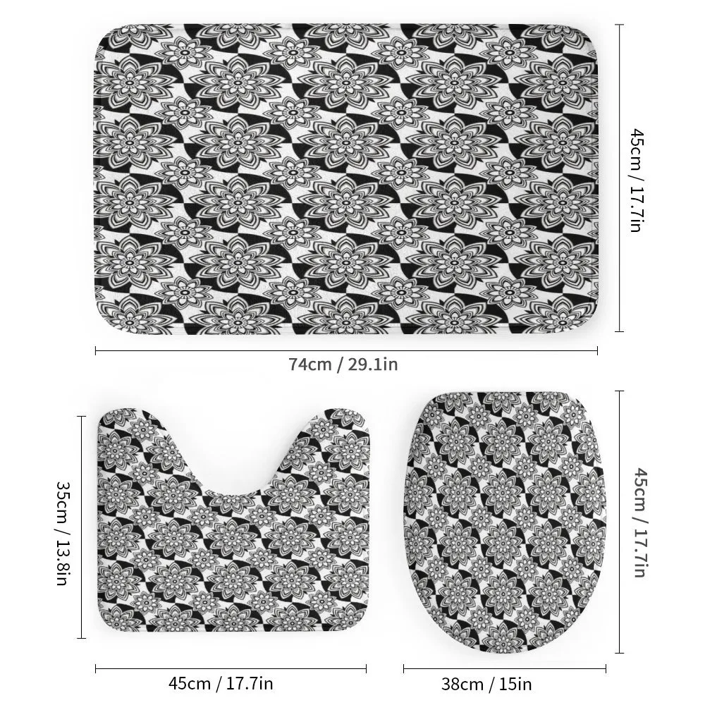 Monochrome Top View Flowers — Detail 1