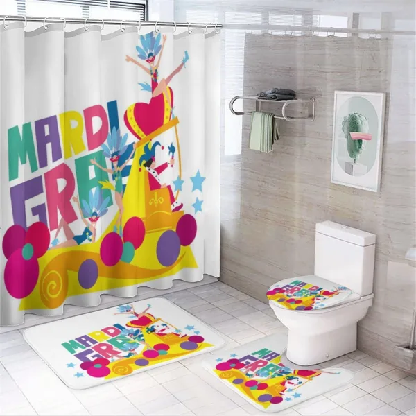 Parade Dancers Theme on a shower curtain