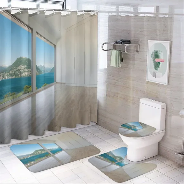 Penthouse Interior View on a shower curtain