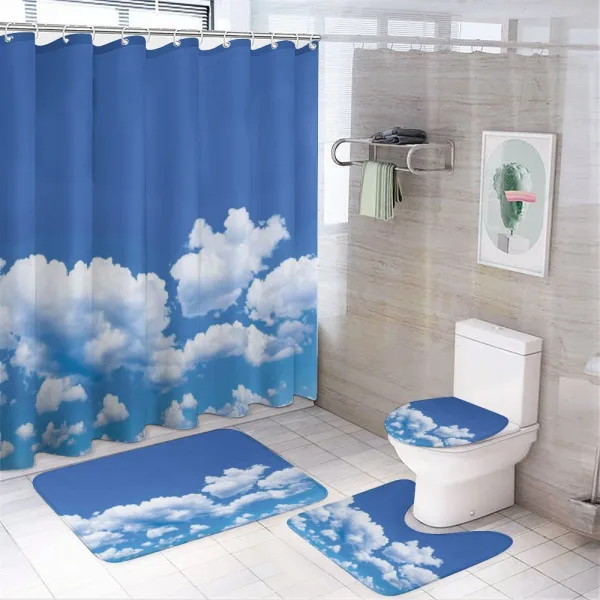Summertime Nature Scene on a shower curtain