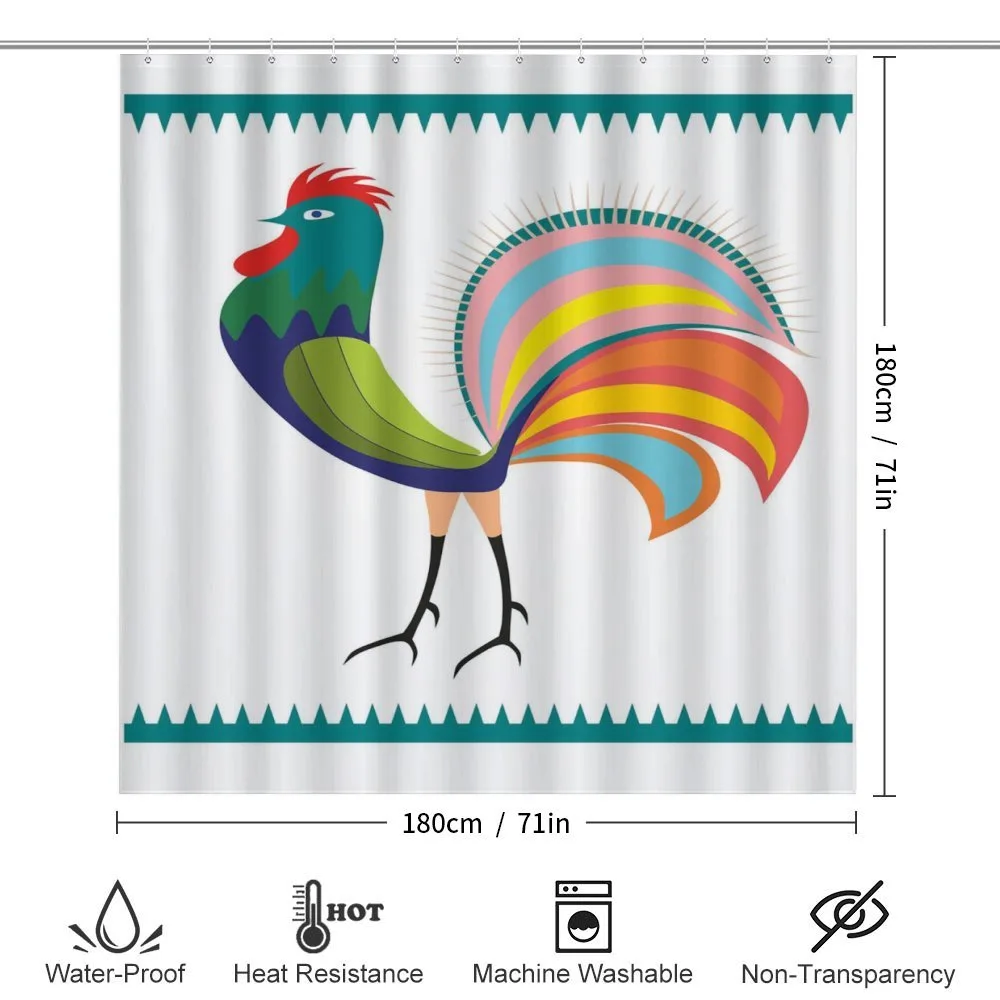 Vivid Polish Rooster Motif — Detail 2