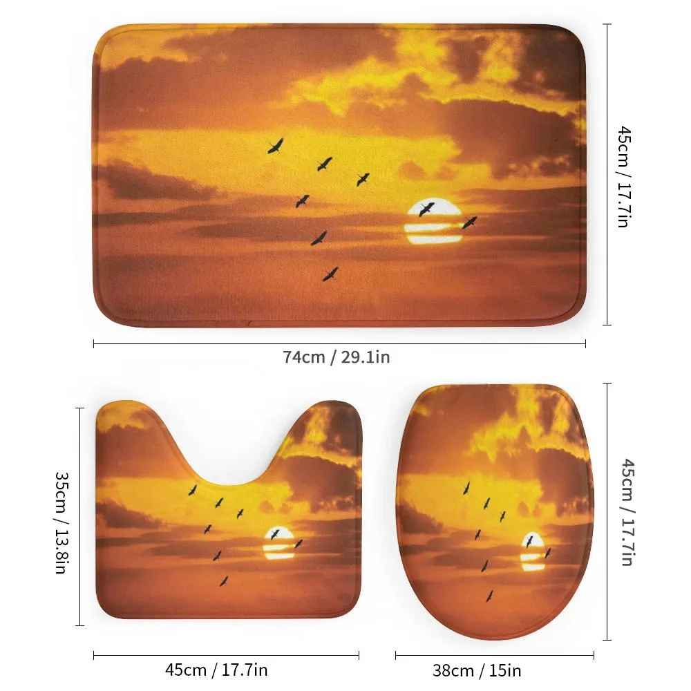 Birds Flying at Sunset — Detail 1