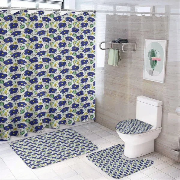 Brush Stroke Stripes on a shower curtain