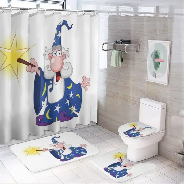 Crazy Mage Spell on a shower curtain