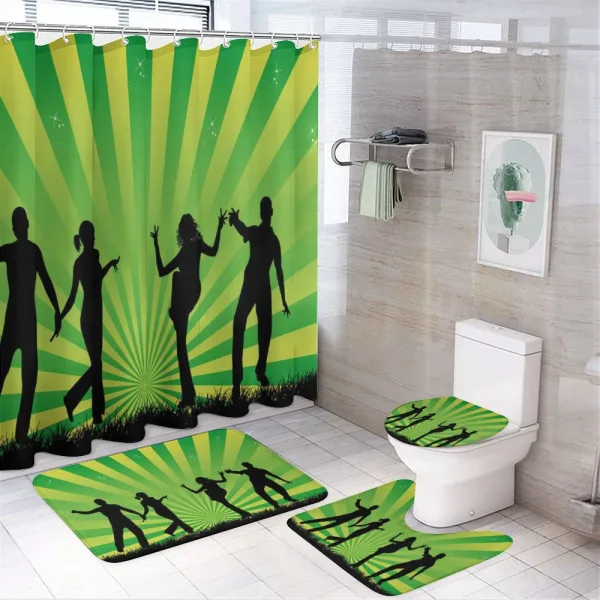 Dancing Youth Shade Art on a shower curtain