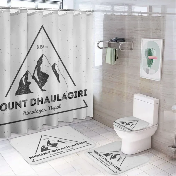Dhaulagiri in Himalayas on a shower curtain