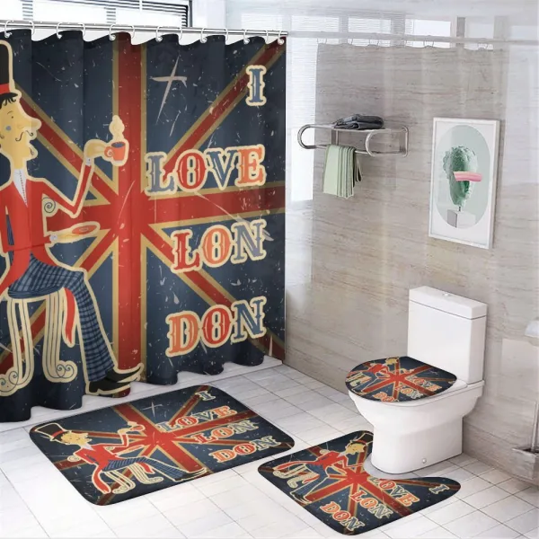 London English Man Flag on a shower curtain
