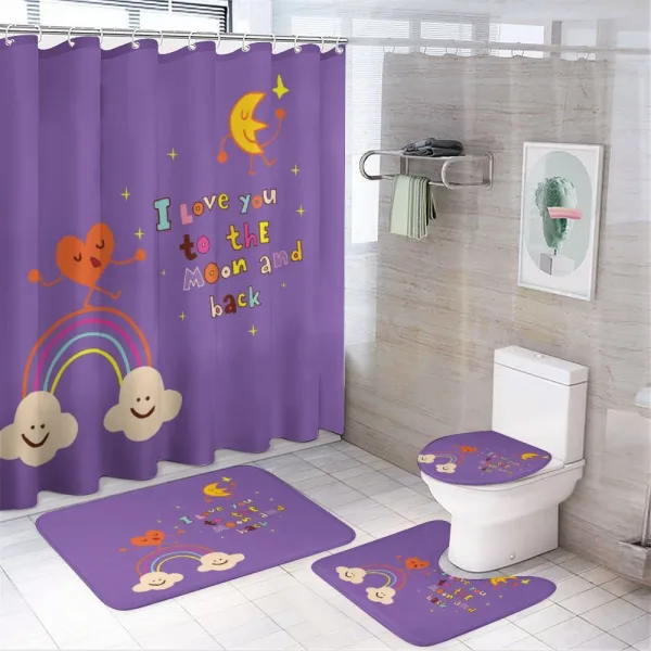 Magic Happy Rainbow on a shower curtain