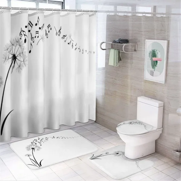 Meadow Dandelions Floral on a shower curtain