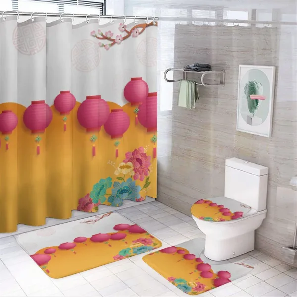 New Year Fun on a shower curtain