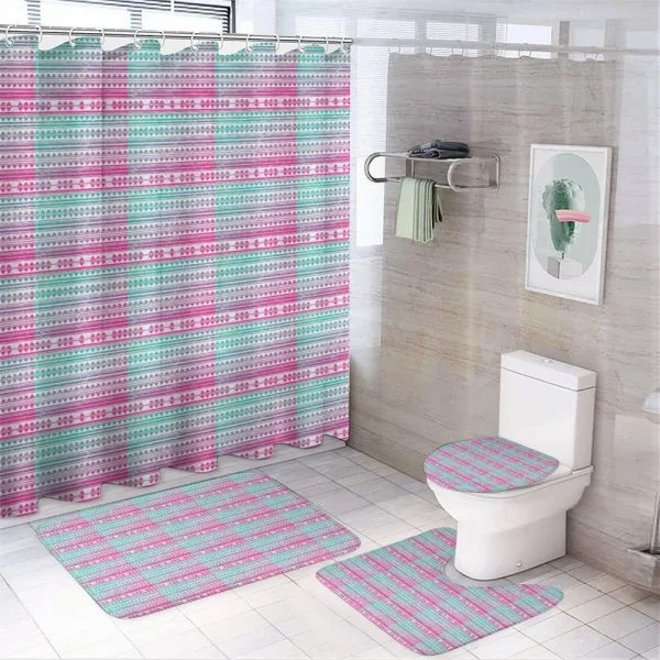 Ombre Grunge Triangle on a shower curtain