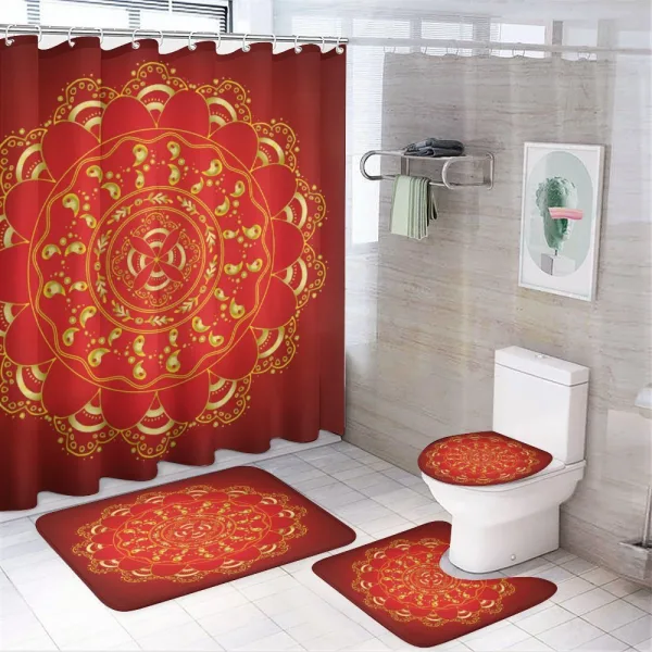 Ornate Art on a shower curtain