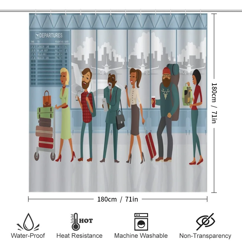 People at Line with Luggage — Detail 2