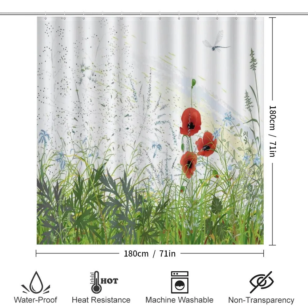 Red Poppies Dragonfly — Detail 2