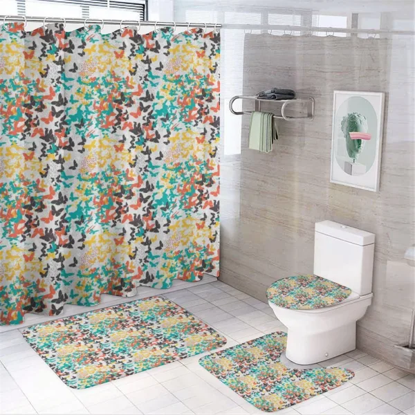 Spring Season Influences on a shower curtain