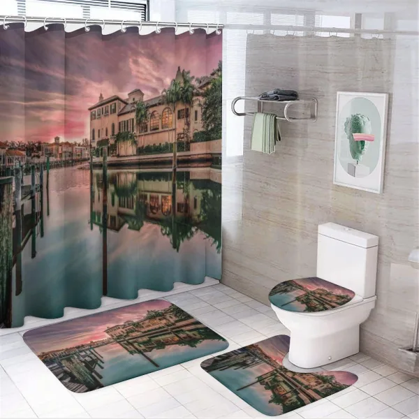 Sunrise River Nautical on a shower curtain