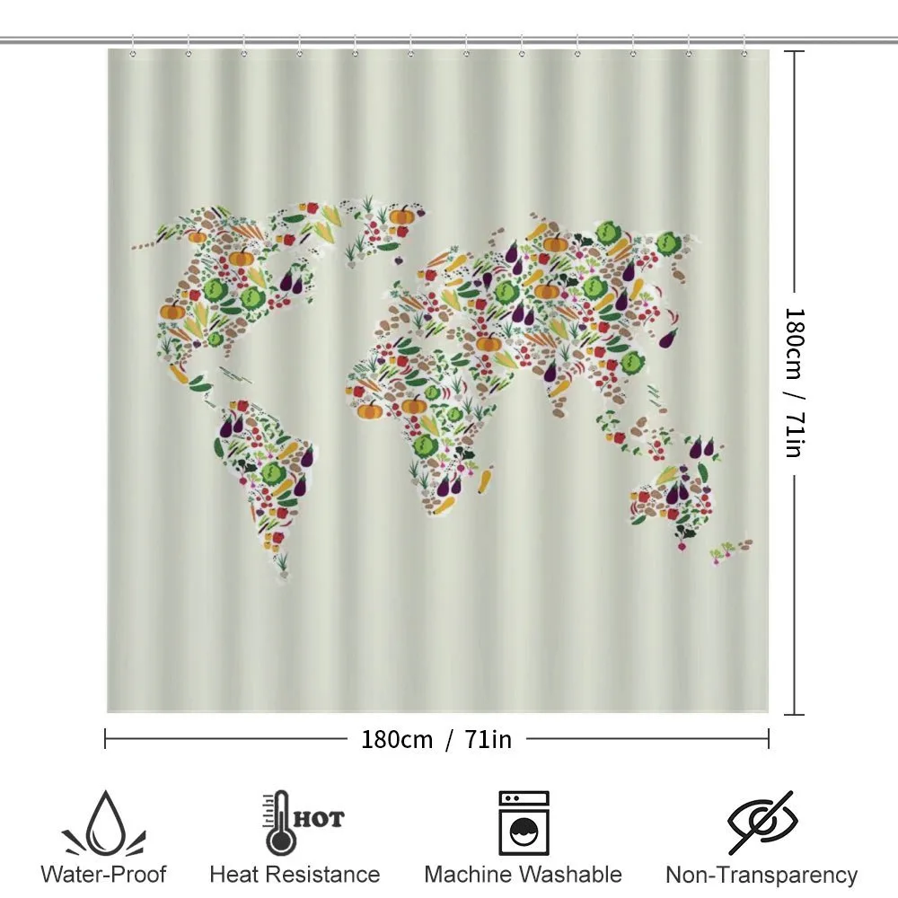 Vegetable Map of World — Detail 2