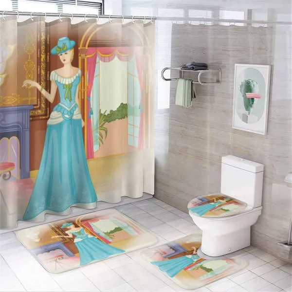 Victorian Royal Woman on a shower curtain