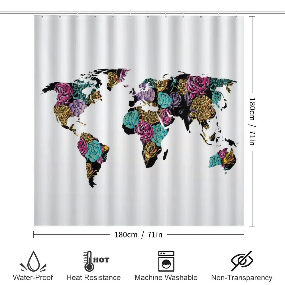 World Map Flowers — Detail 2