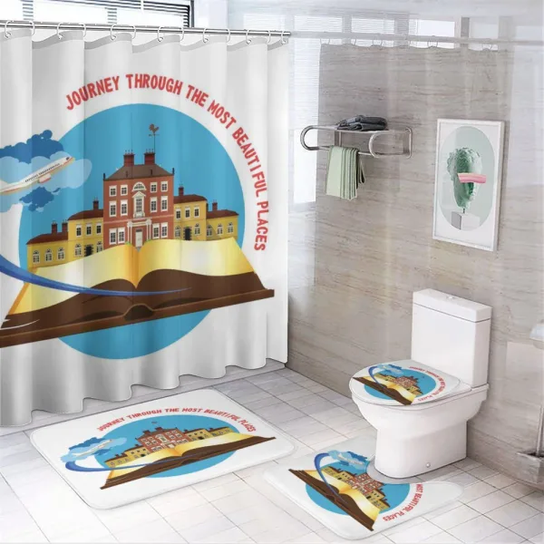 Airplane Taking off on a shower curtain