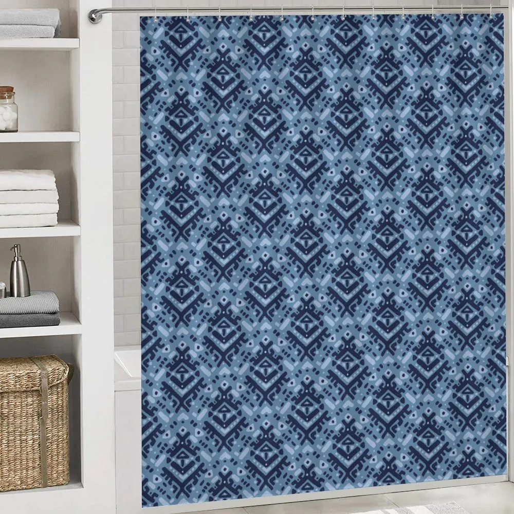 Blue Monochrome Tribal Ornate — Detail 4