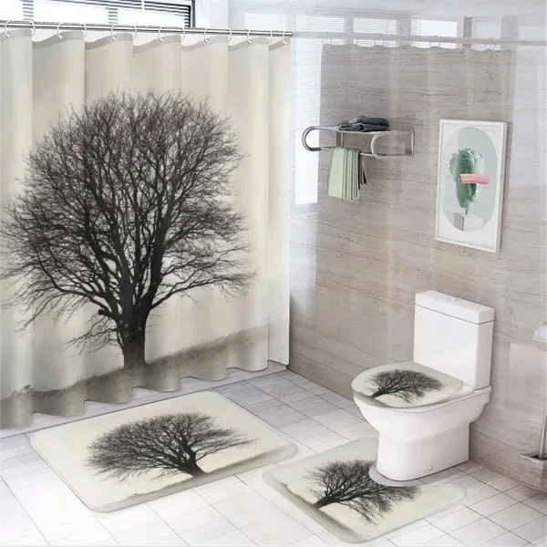 Branch Tree Field on a shower curtain