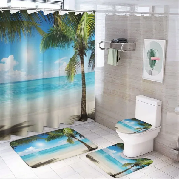 Coconut Shadows on a shower curtain