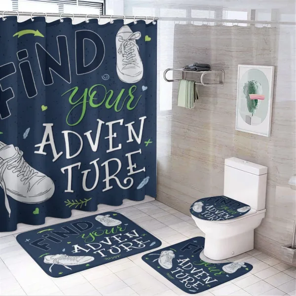 Forest Sneakers Youth on a shower curtain