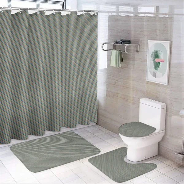 Geometric Motifs Design on a shower curtain